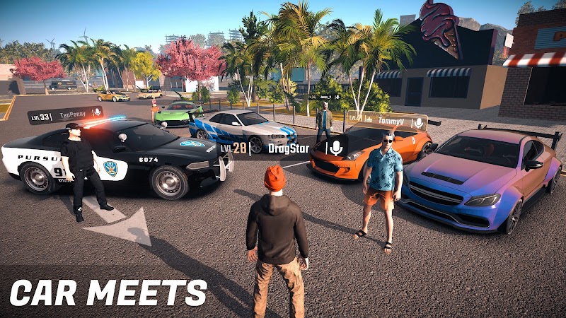 Racing through the open-world city